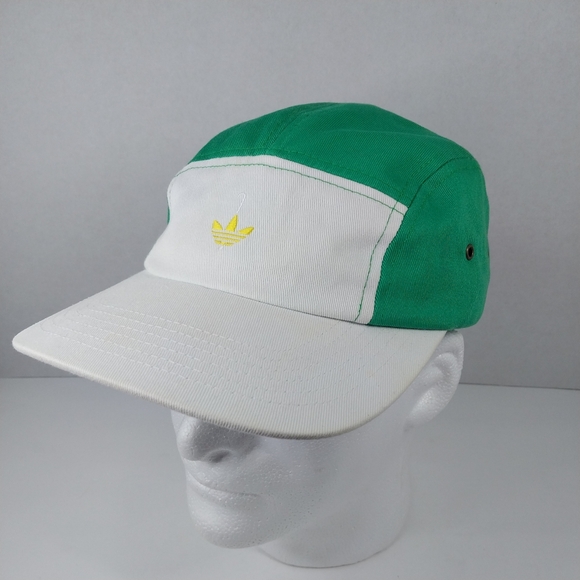 Adidas X Helas Skateboarding Mens Green White 5 Panel Strap back Adjustable Cap - Picture 1 of 13